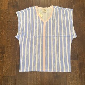 NWT TBBC Colada Cover Up - Sea Wall Stripe with Palm Beach Pink XS price firm